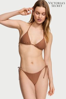 Victoria's Secret Caramel Brown Fishnet Tie Side High Leg Swim Bikini Bottom (187625) | kr325