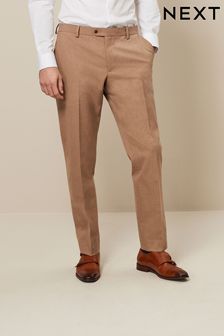 Marl Taupe Slim Fit Motionflex Stretch Suit: Trousers (187809) | SGD 71