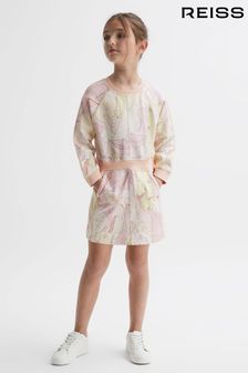 Reiss Pink Jona Junior Printed Jersey Dress (187883) | SGD 138