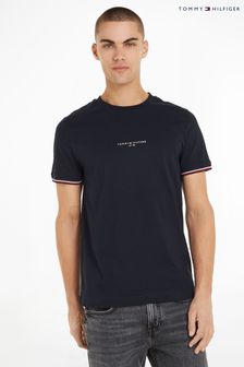 Tommy Hilfiger T-Shirt mit Zierstreifen und Logo, Blau (187897) | 77 €