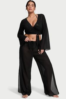 Victoria's Secret Black Sheer Crinkle Cover Up Trousers (187981) | €52