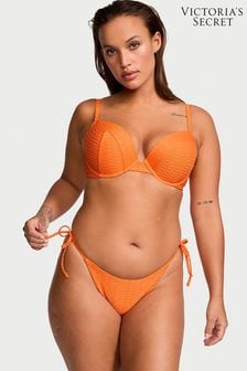 Victoria's Secret Sunset Orange Fishnet Tie Side High Leg Swim Bikini Bottom (188002) | €34