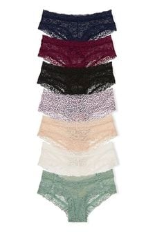 Victoria's Secret Blue/Red/Black/Nude/White/Green Cheeky Knickers Multipack (188145) | kr640