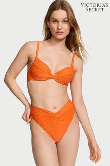 Victoria's Secret Sunset Orange Fishnet Push Up Swim Bikini Top (188157) | €51
