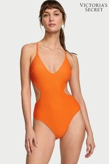 Sunset Orange Fishnet - Victoria's Secret Swimsuit (188183) | kr900