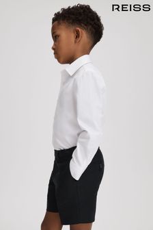 Reiss Navy Kin Junior Slim Fit Linen Adjustable Shorts (188294) | 291 SAR