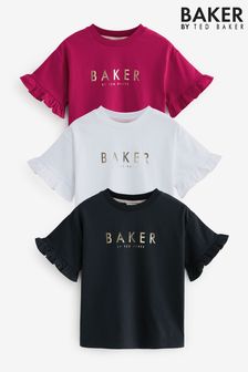 عنابي/أبيض - حزمة 3 تيشرتات متعددة الألوان من Baker by Ted Baker (188438) | 16 ر.ع - 18 ر.ع