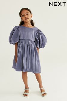 Gris - Robe de soirée en organza scintillant à manches volumineuses (12 mois - 10 ans) (188494) | €19 - €23