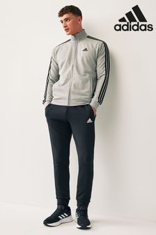 Grau - Adidas Sportswear Basic-Trainingsanzug mit 3 Streifen aus Frottee (188547) | 92 €