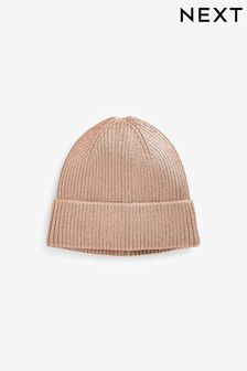 Brown Rib Beanie Hat (3-16yrs) (188642) | KRW12,800 - KRW19,200