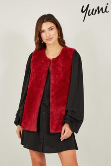 Yumi Red Faux Fur Gilet (189007) | €28