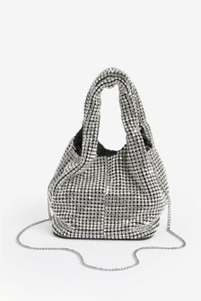 Finding Friday Silver Embellished Grab Bag with Detachable Chain (189299) | 287 SAR
