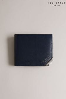 Ted Baker Blue Metal Corner Bifold Coin Wallet (189434) | KRW98,500