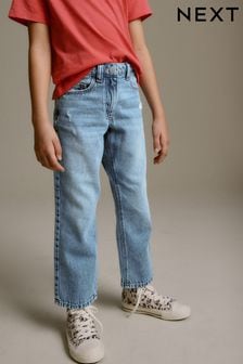 Middenblauw denim - Jeans met halfhoge taille (3-16 jr) (189595) | €23 - €31