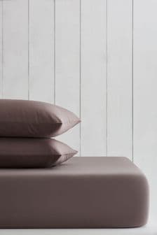 Taupe Brown Cotton Rich Fitted Sheet (189601) | 15 € - 24 €
