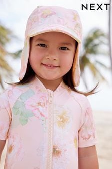 Pink Floral Swim Legionnaire Hat (3mths-10yrs) (189738) | 37 QAR - 47 QAR