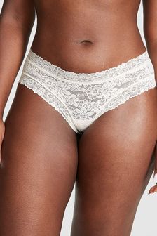 Victoria's Secret PINK Coconut White Cheeky Lace Knickers (190064) | €10