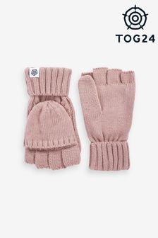 Tog 24 Pink Mid Marl Wilks Knitted Fingerless Gloves (190181) | AED133