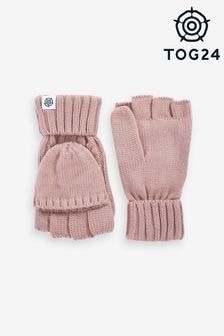 Tog 24 Pink Mid Marl Wilks Knitted Fingerless Gloves (190181) | $41