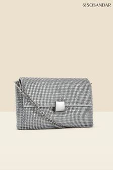 Sosandar Silver Embellished Clasp Detail Soft Clutch Bag (190918) | €55