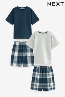Blue/ Grey 2 Pack Check Woven Bottoms (1.5-16yrs) (191219) | 31 € - 45 €