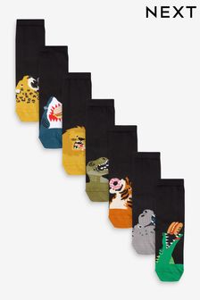 Black Animal Food 7 Pack Cotton Rich Socks (191888) | €10.50 - €13