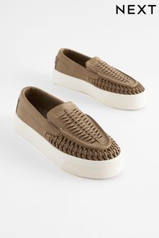 Neutral Woven Loafers (192064) | ￥3,820 - ￥5,030