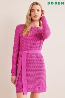 Boden Pink Crochet Knit Dress (192330) | 347 zł