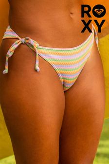 Roxy Purple Multi Wavy Stripe Bikini Bottoms