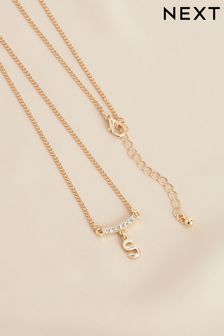 Gold Tone S Initial Necklace Letter S (192391) | HK$52