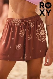 Roxy Lekeitio Bandana Print Brown Shorts (192505) | $94