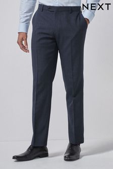 Navy Blue Regular Fit Check Suit: Trousers (192569) | R625