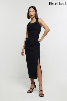 River Island Black Ruched Bodycon Dress (192580) | 3,433 UAH