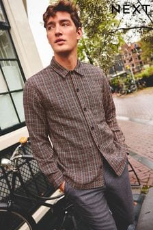 Brown Textured Long Sleeve Overshirt (192610) | TRY 1.059