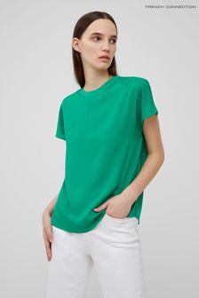 French Connection Crepe Light Crew Neck Top (192810) | kr454