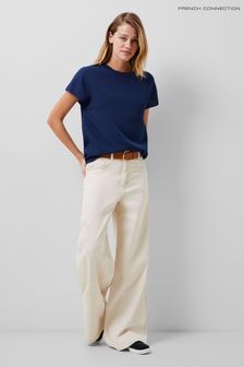 French Connection Crepe Light Crew Neck Top (192816) | kr640