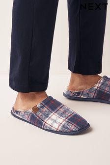 Navy/Red Check Mule Slippers (193253) | €9