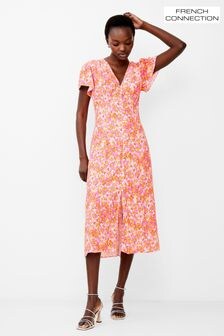 French Connection Orange Cass Delphine Dress (193269) | $146