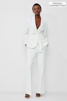 French Connection White Whisper Belted Blazer (193396) | $188