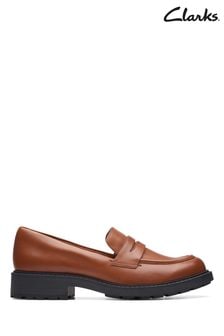 Clarks Brown Leather Orinoco Penny Loafer Shoes (193413) | kr1,038