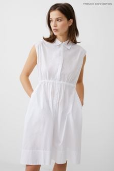 French Connection Rhodes Poplin Shirt Dress (193629) | AED250