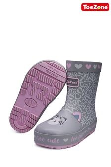 Toezone Pink Bailey Cat Novelty Wellies (194012) | $29