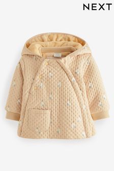 Tan Brown/Buttermilk Lightweight Baby Cosy Lined Textured Coat (0mths-2yrs) (194394) | 31 € - 34 €