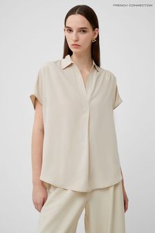 French Connection Crepe Light Sleeveless Popover Shirt