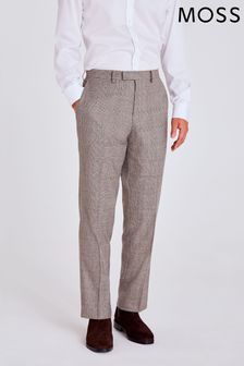 MOSS Natural Performance Regular Fit Check Trousers (194482) | SGD 213