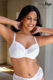 Pour Moi White Non Padded Underwired Rebel Underwired Side Support Bra (195151) | €41