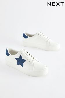 White Forever Comfort® Chunky Star Lace-Up Trainers (195316) | kr394