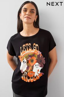 Schwarz - Halloween T-Shirt mit Grafik (195419) | 16 €
