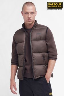 Barbour® International Chocolate Brown Cargen Puffer Gilet (195611) | AED771
