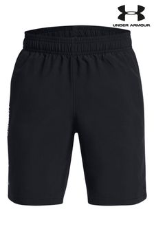 Negru - Pantaloni scurți țesuți cu logotip Under Armour (195618) | 125 LEI